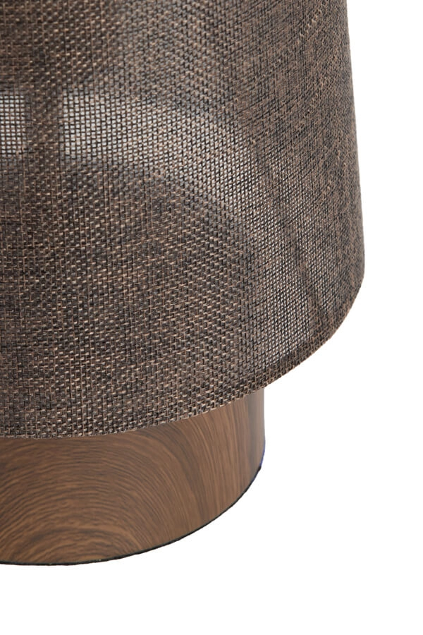 Brown table lamp Howie wood Ø 15cm Light & Living 8717807759391