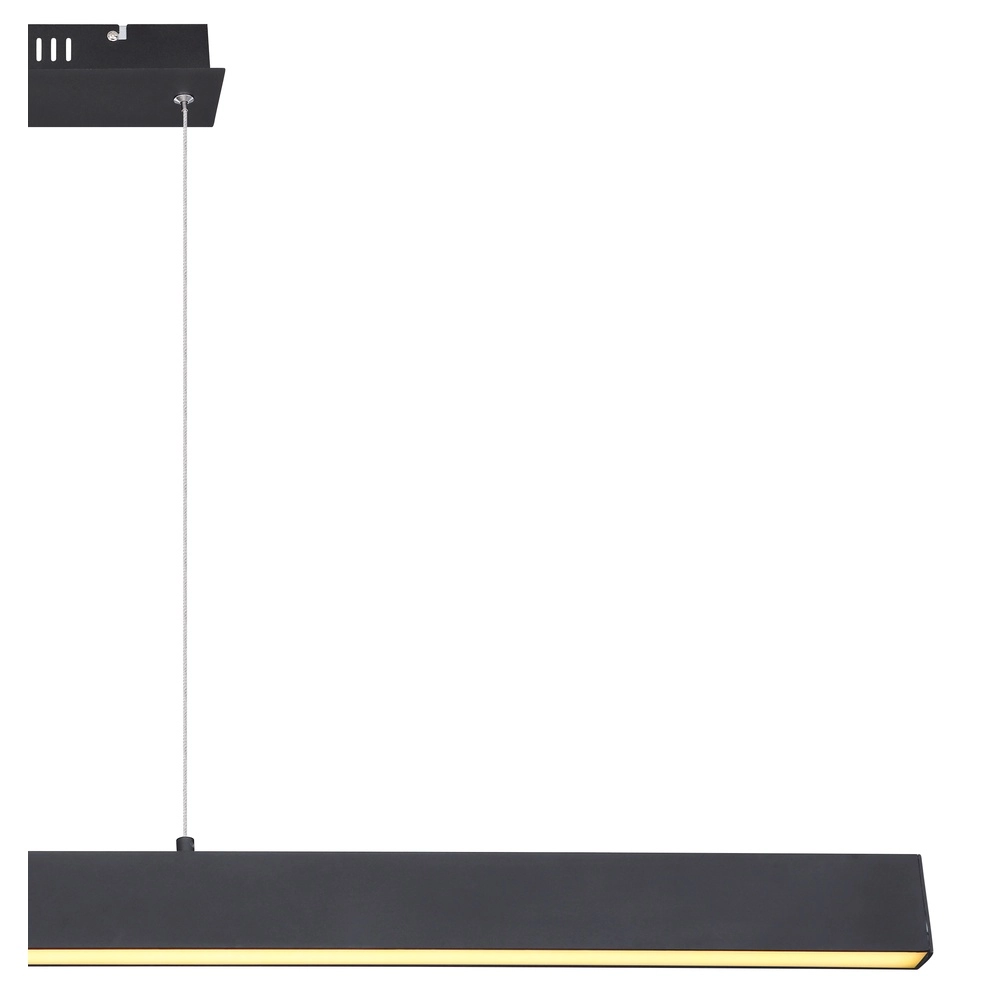 Sleek pendant lamp Verena black 121cm Globo 9007371404599