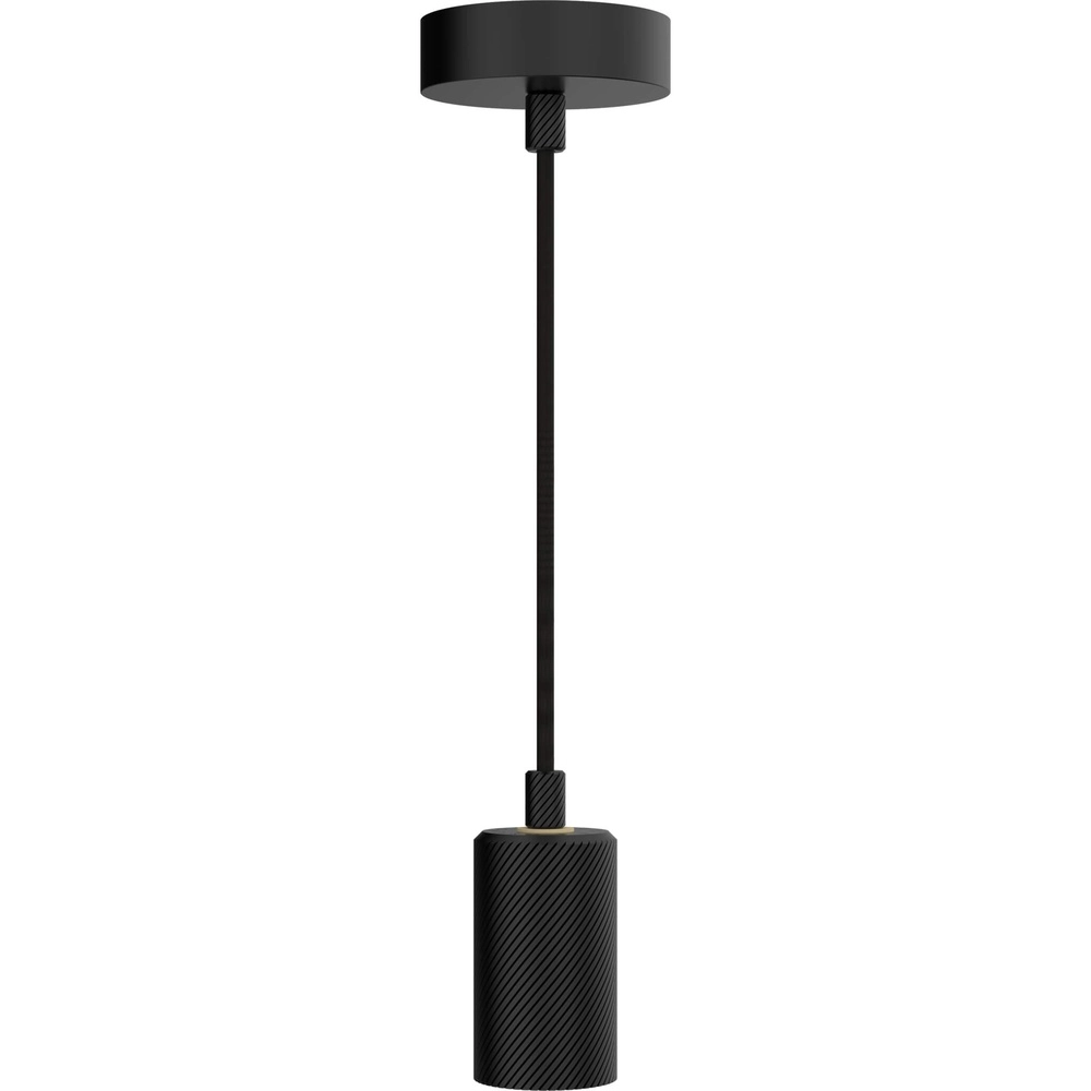 Black pendant lamp Alix Wave 3m single