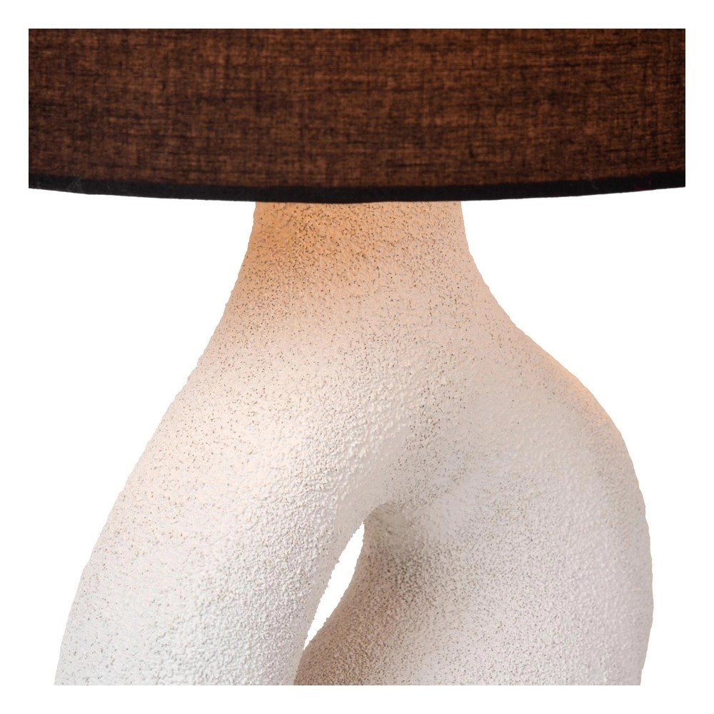 Organic Table Lamp Forma white with black hood Lucide 5411212345820