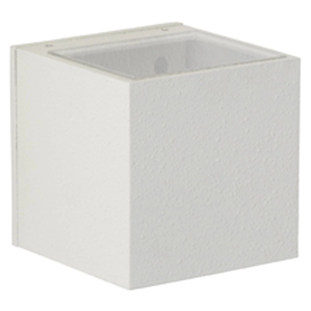 Square Led wall lamp Rhain 10.5cm - white