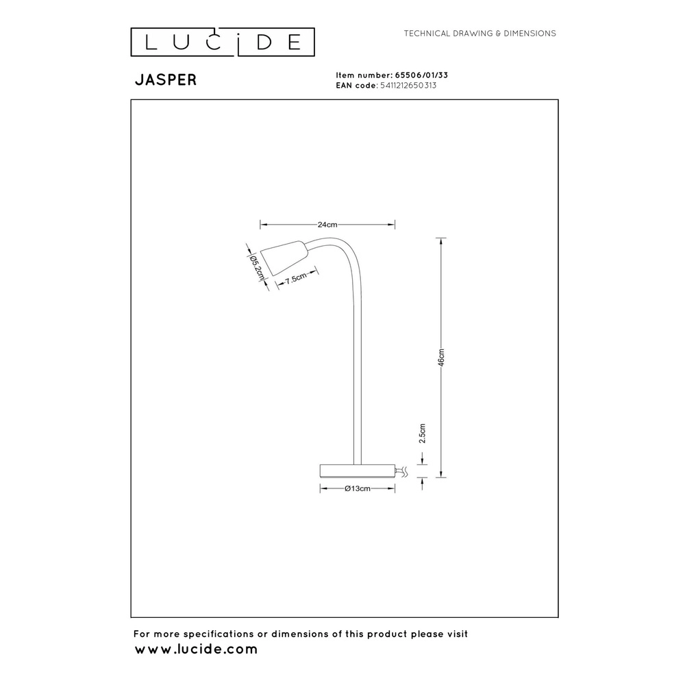 Desk lamp Jasper Green Lucide 5411212650313