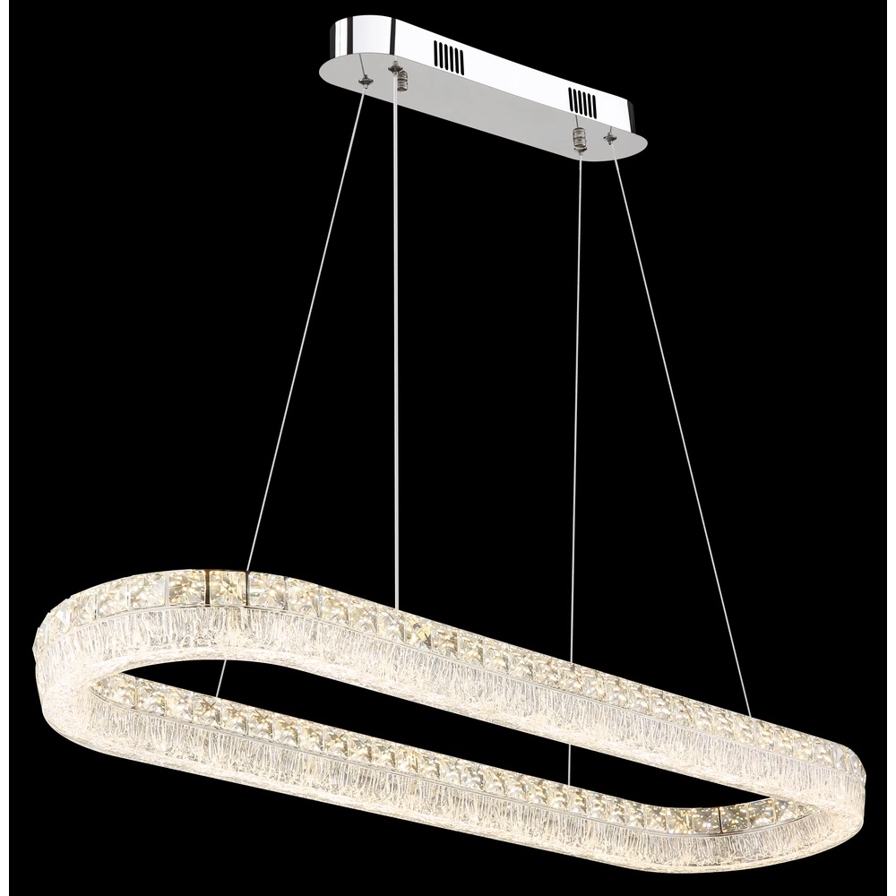 Pendant lamp Laurel Oval chrome Globo 9007371572779