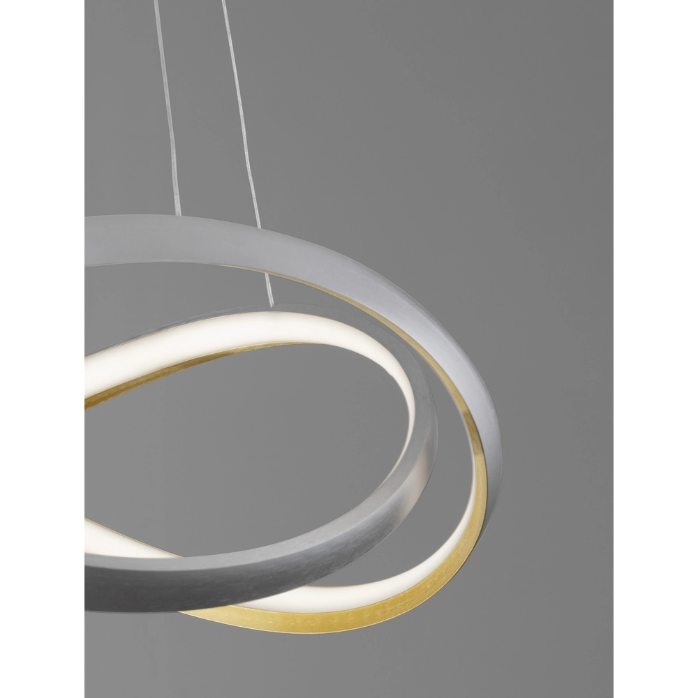 Design pendant lamp Odrey silver-gray with gold Lyora 5212017444745