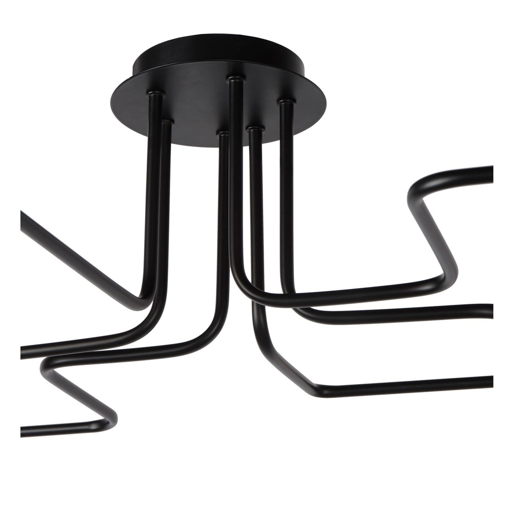 Ceiling lamp Lester 6-light black Lucide 5411212210890
