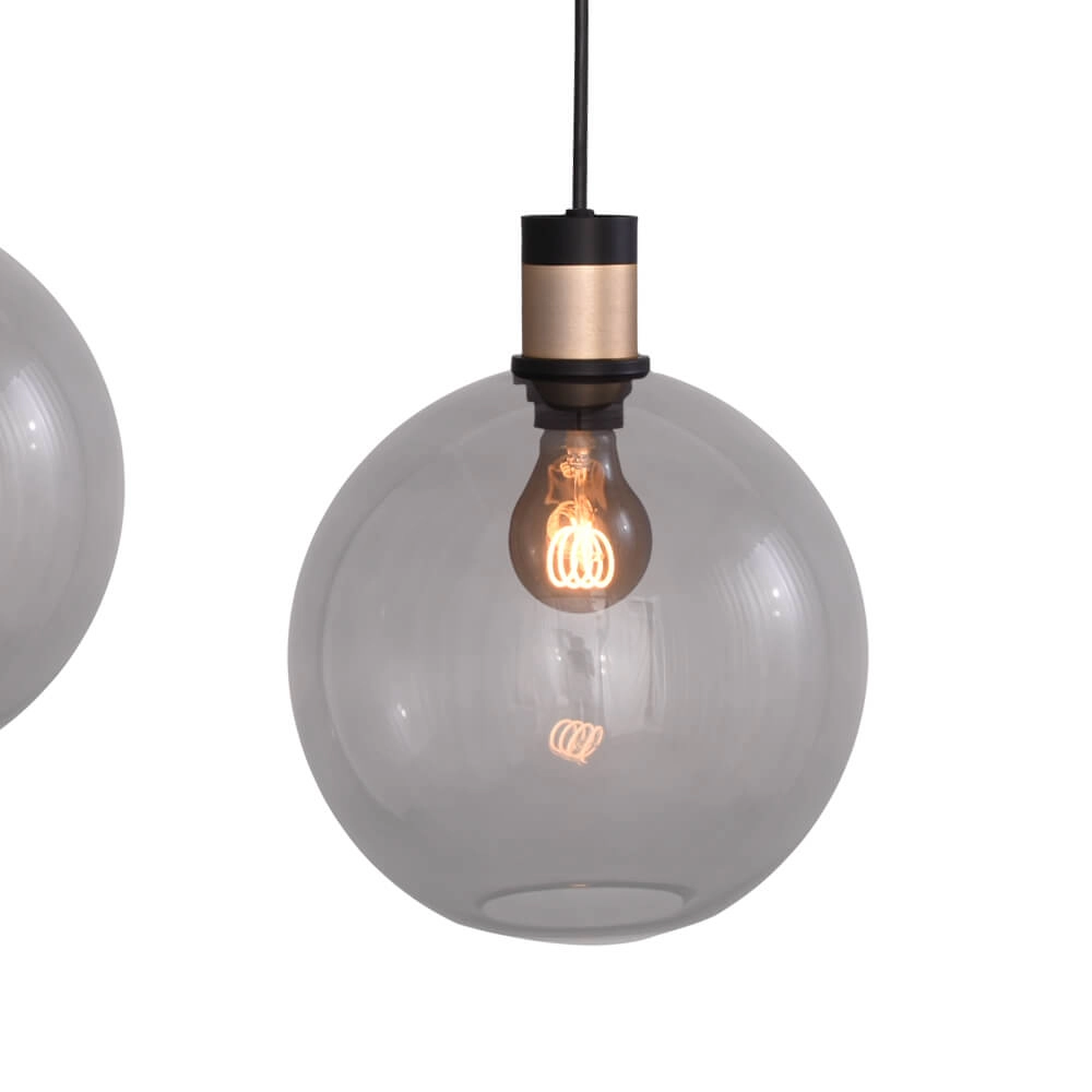 Hanging lamp Lazise 2 4x Ø 20cm gold with black Masterlight 8718121303901