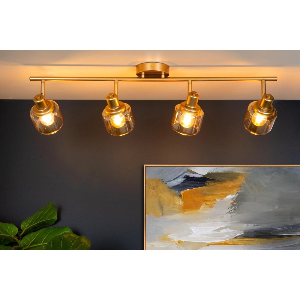 Ceiling lamp Bjorn 4-light gold Lucide 5411212771247