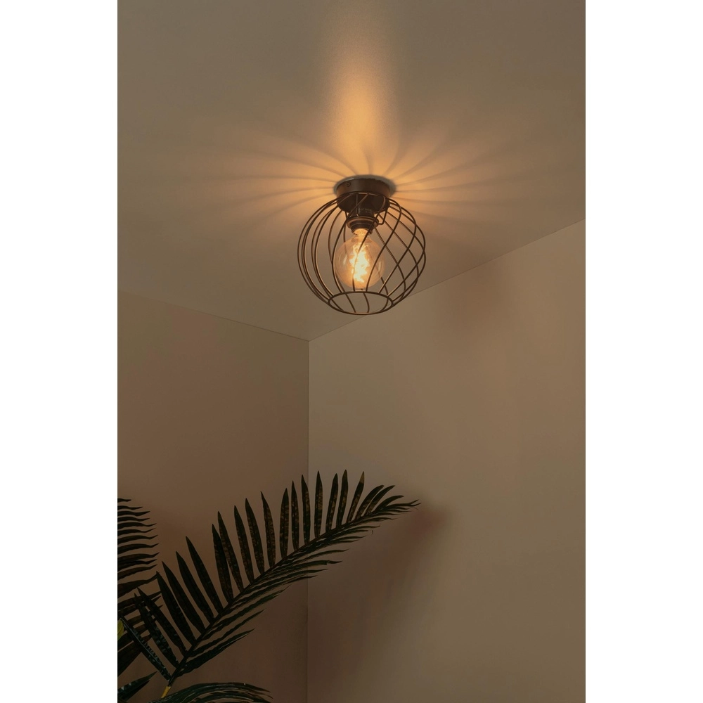 Ceiling lamp Danza black Ø 25cm Lucide 5411212211477