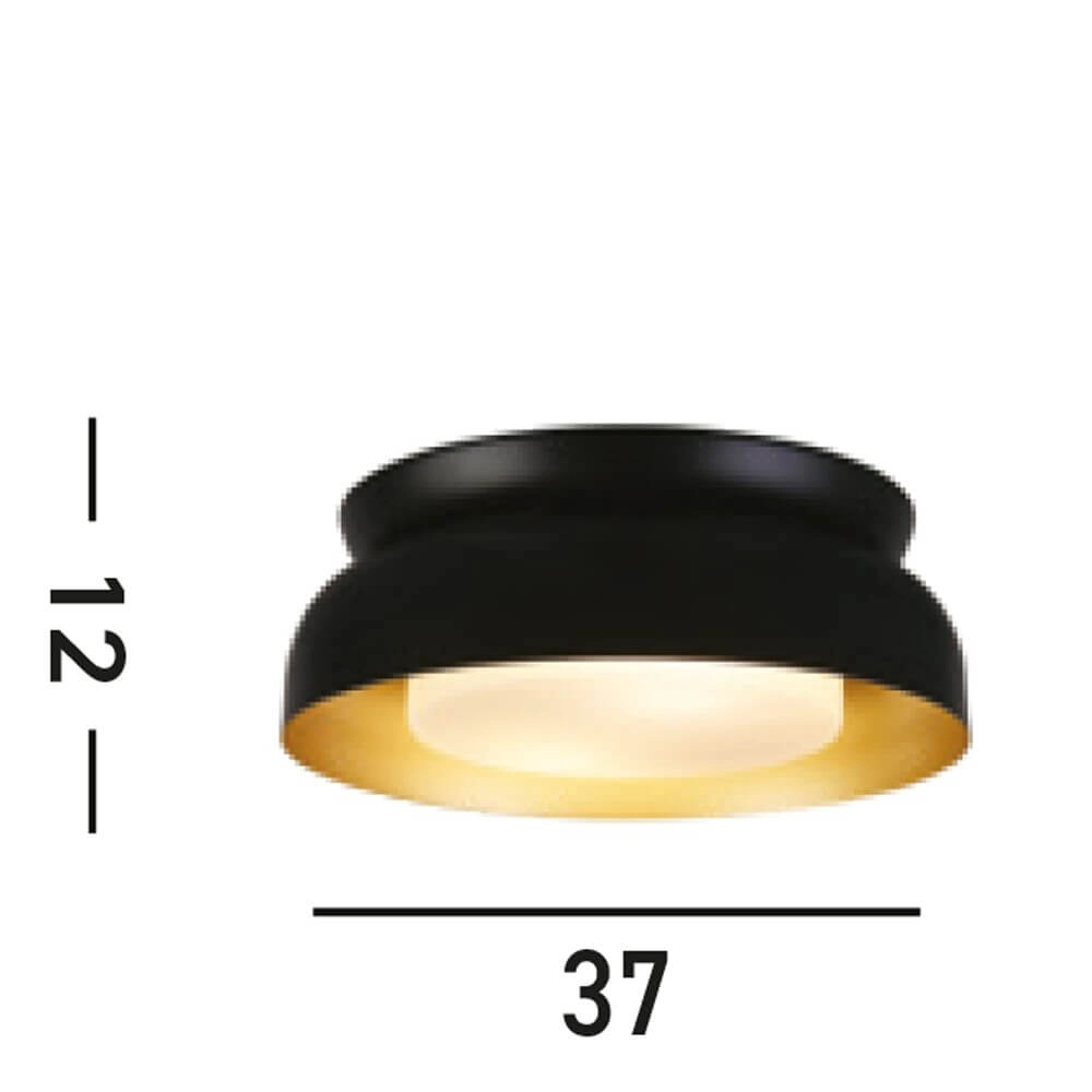 Ceiling lamp Kendal black Searchlight 5053423274355