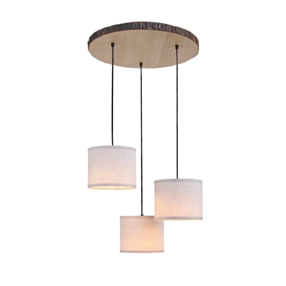 Country ceiling lamp Bark wood Just Light 4043689975937
