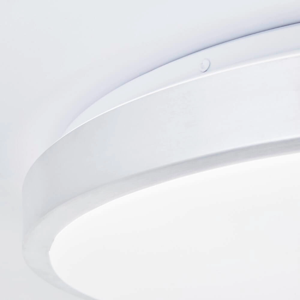 Nickel ceiling lamp Livius with white Ø 48.5cm Brilliant 4004353426483