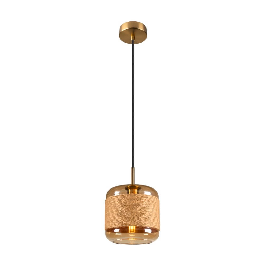 Pendant lamp Pantilo Rope 20 amber glass - Ø 19.5cm SLV 4024163280921
