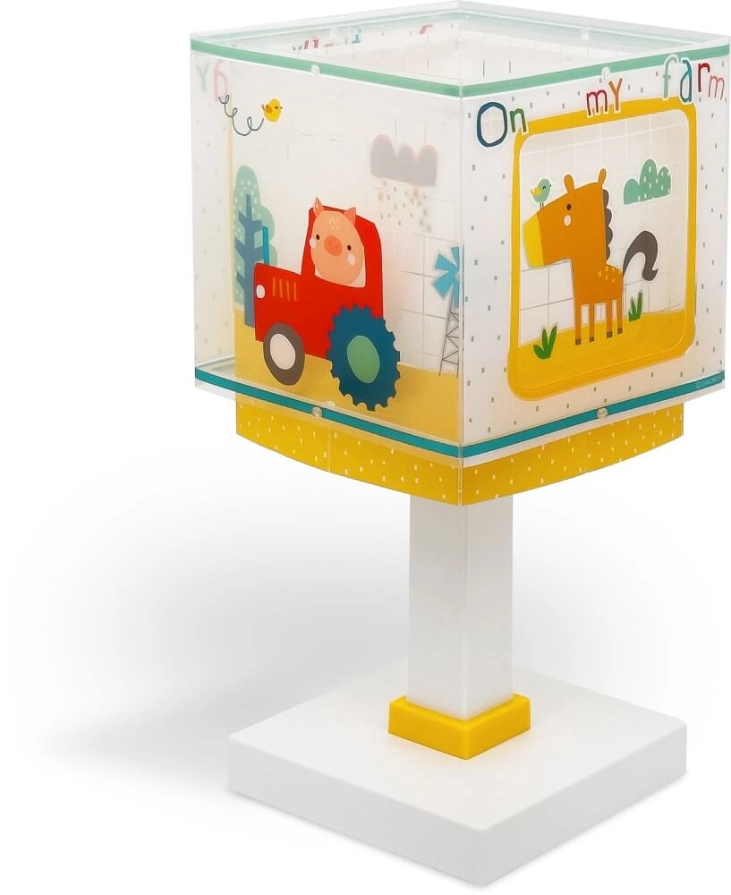 Children's room table lamp My Farm yellow with white Dalber 8420406634012