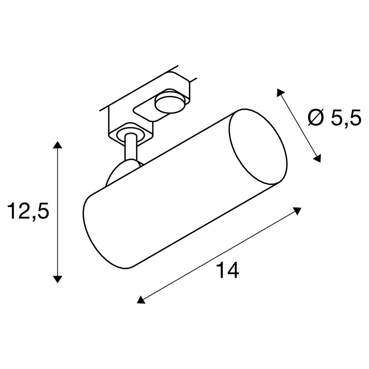 Rail spot Helia 50 3-phase black SLV 4024163169370
