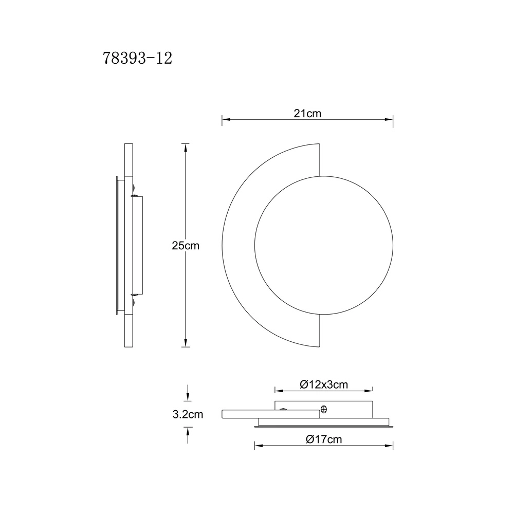 Round wall lamp Rojas 25cm Globo 9007371583683