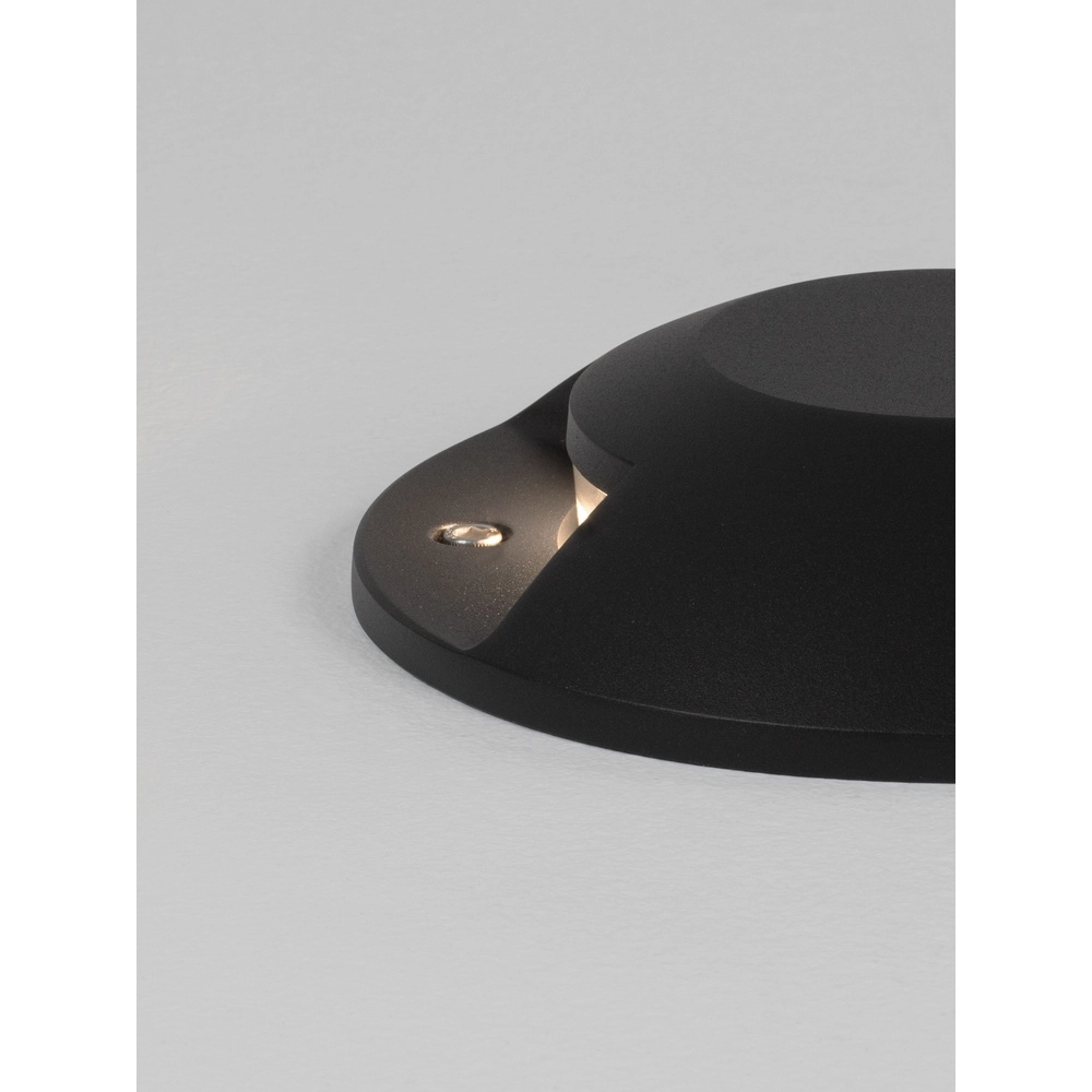 Flat surface-mounted ground spot Grado black - 12W Lyora 5212017497901