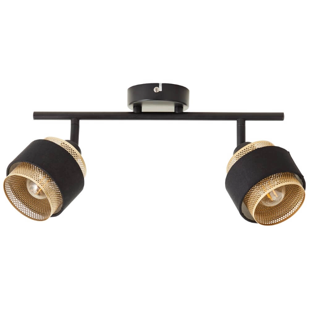 2-light ceiling lamp Grove black with gold Brilliant 4004353424113