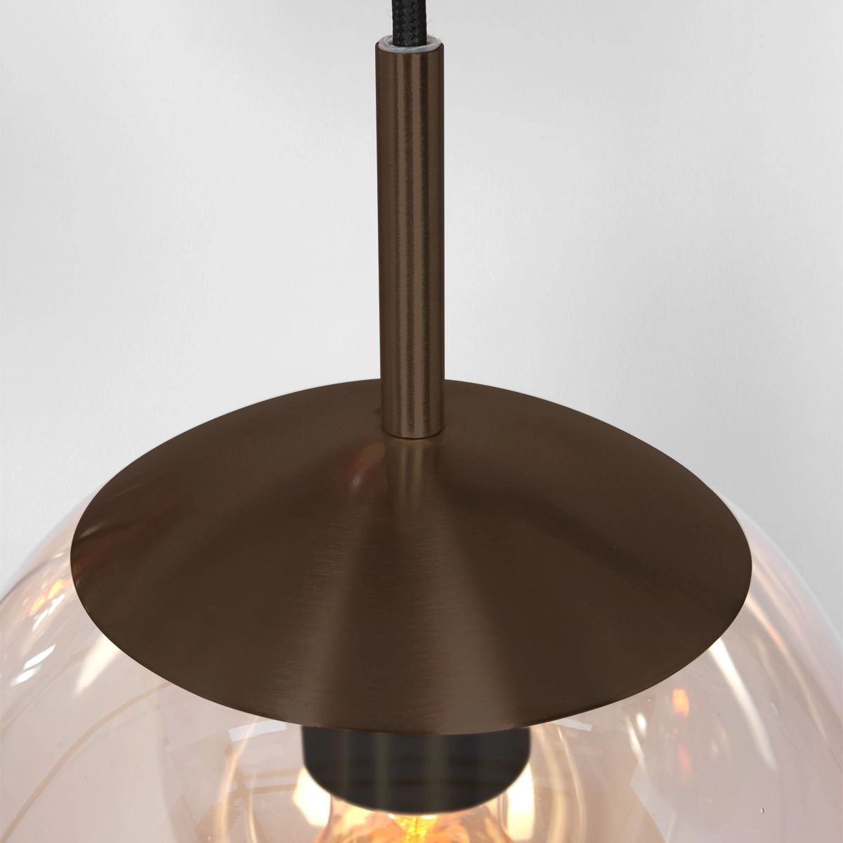 5-light vide pendant lamp Bollique Cocoa with amber glass Steinhauer 8712746187175