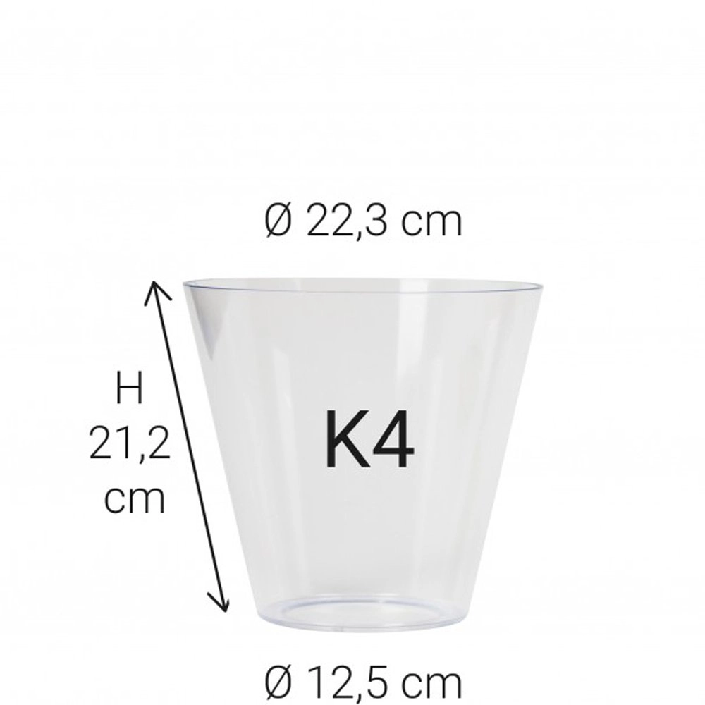 Glass cup plastic Poly K4 KS Verlichting 8714732580601