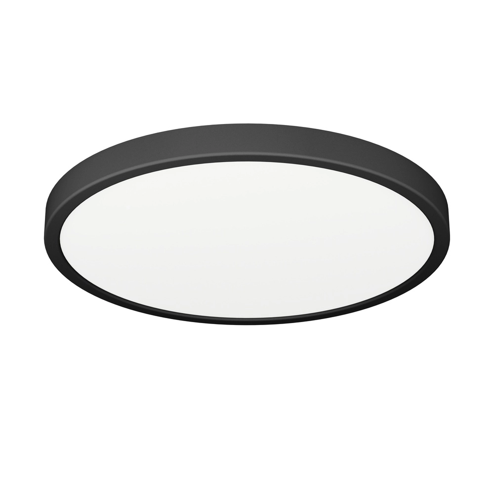 Ceiling light IP44 Fueva 6 round - black - Ø 27,8cm