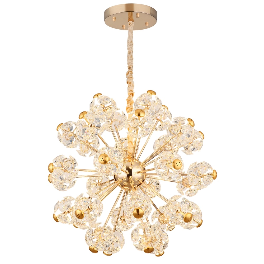Golden pendant lamp Floriella Ø 80cm