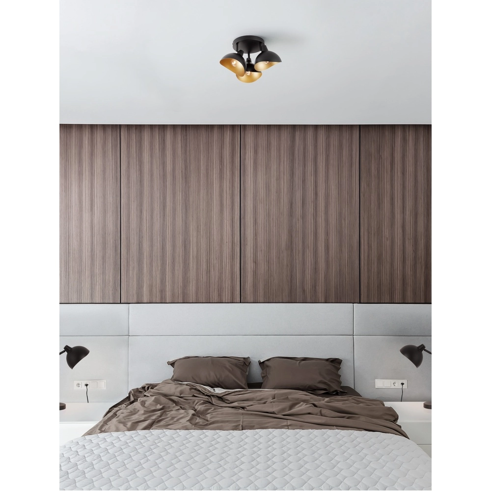 Ceiling lamp Geti S black with gold inside Lyora 5212017436429