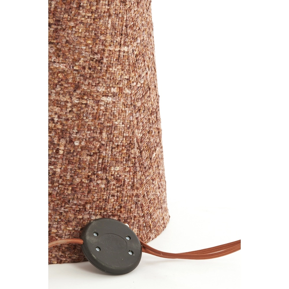 Floor lamp Micky Ø 38cm - bouclé - burgundy Light & Living 8717807834203