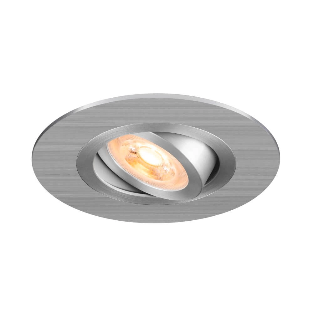 Recessed spotlight New Tria 75 XL round - aluminium - GU10
