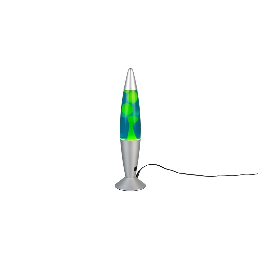 Lava lamp Vesuv Silver with green