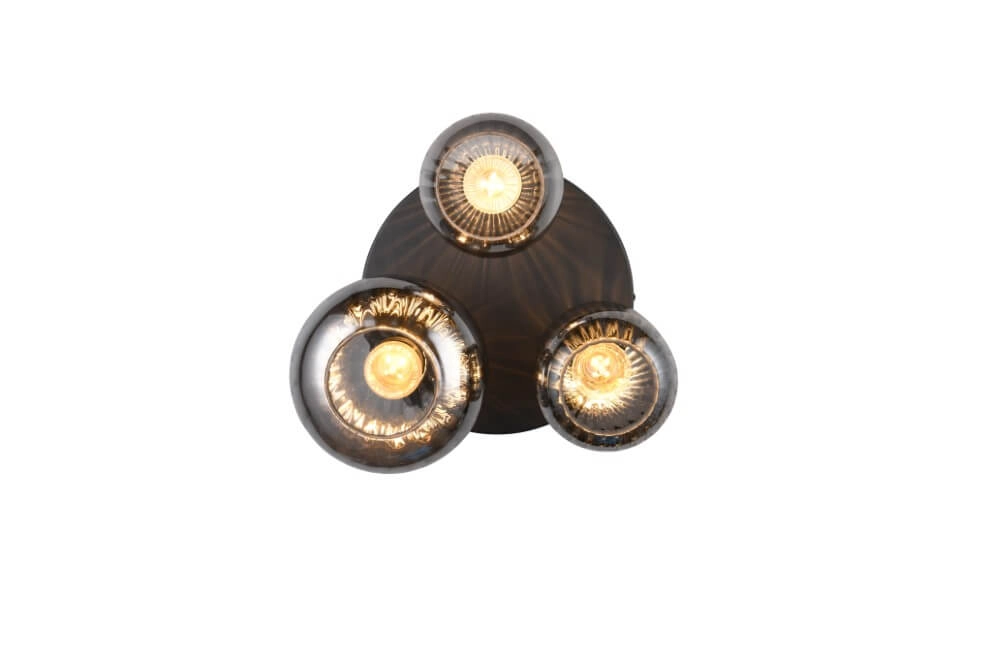 Trendy ceiling lamp Diva with smoke glass Trio 4017807614602