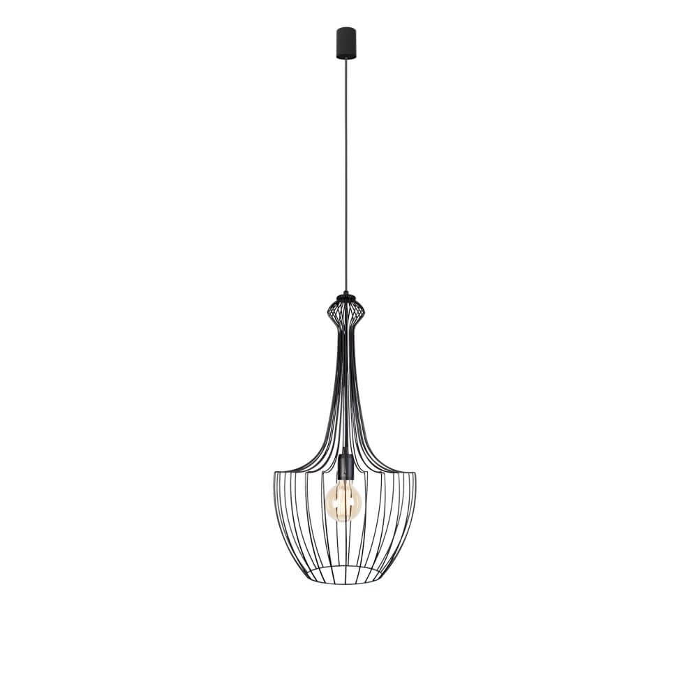 Black wire lamp Luksor Ø 37cm Lyora 5903139885195