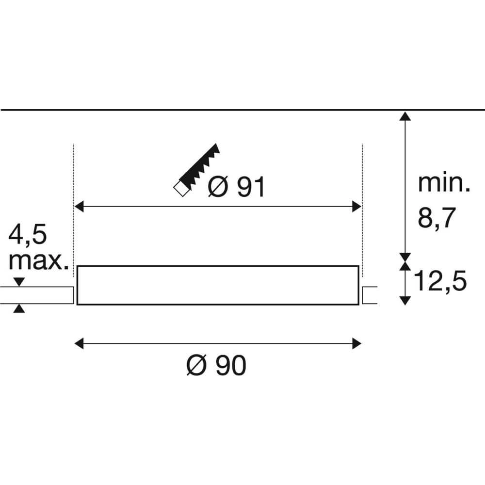 Recessed ceiling lamp Medo 90 white Ø 90cm SLV 4024163297639