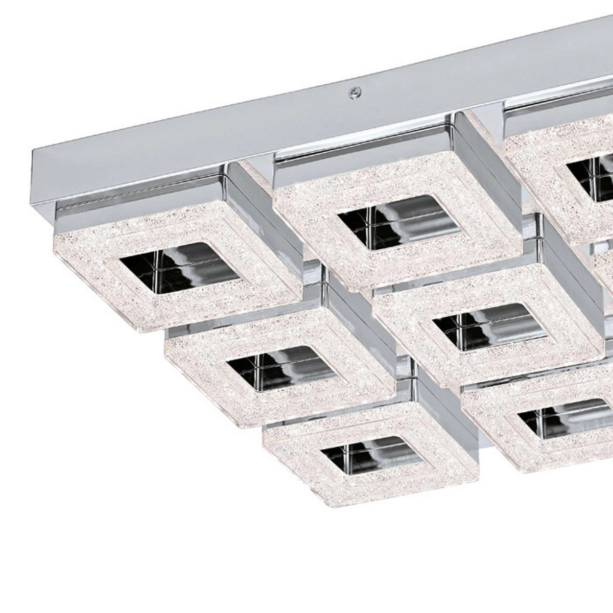 LED flush ceiling light Fradelo 9x4w - 3000K - 44cm chrome with crystal Eglo 9002759956585