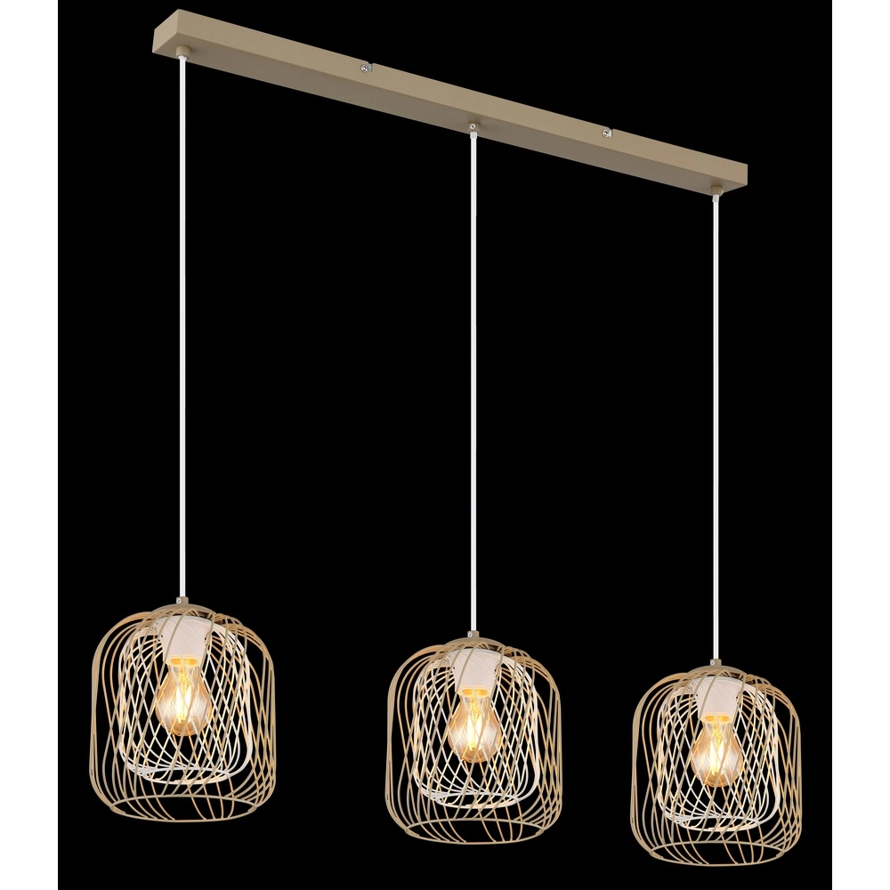 3-light pendant lamp Dichti sand brown Globo 9007371533350