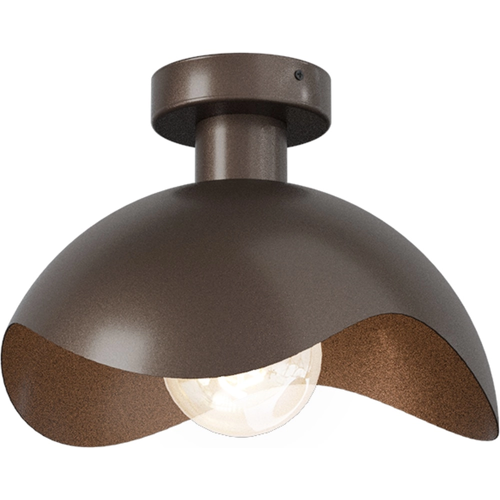 Design ceiling lamp Volta Ø 30cm - wavy - cocoa