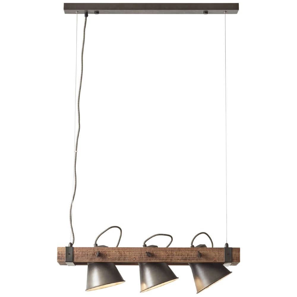 3-light pendant lamp Decca black with brown Brilliant 4004353361487