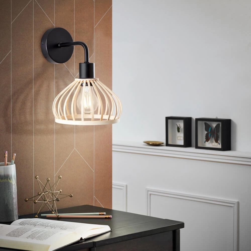 Wooden wall lamp Norah Brilliant 4004353409554