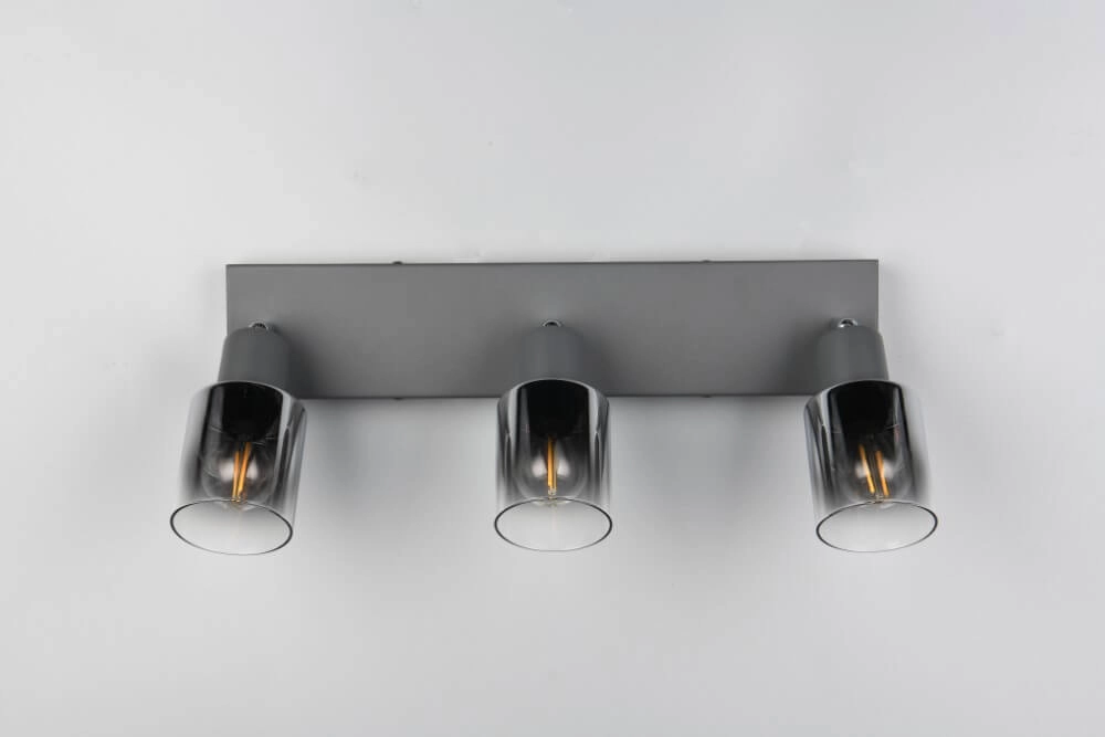 3-light ceiling lamp Cadiz black Trio 4017807615777