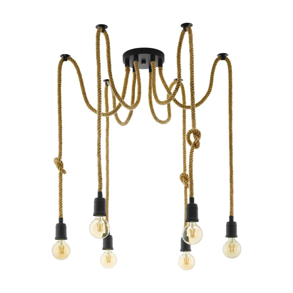 Rope lamp Rampside spider 6-light