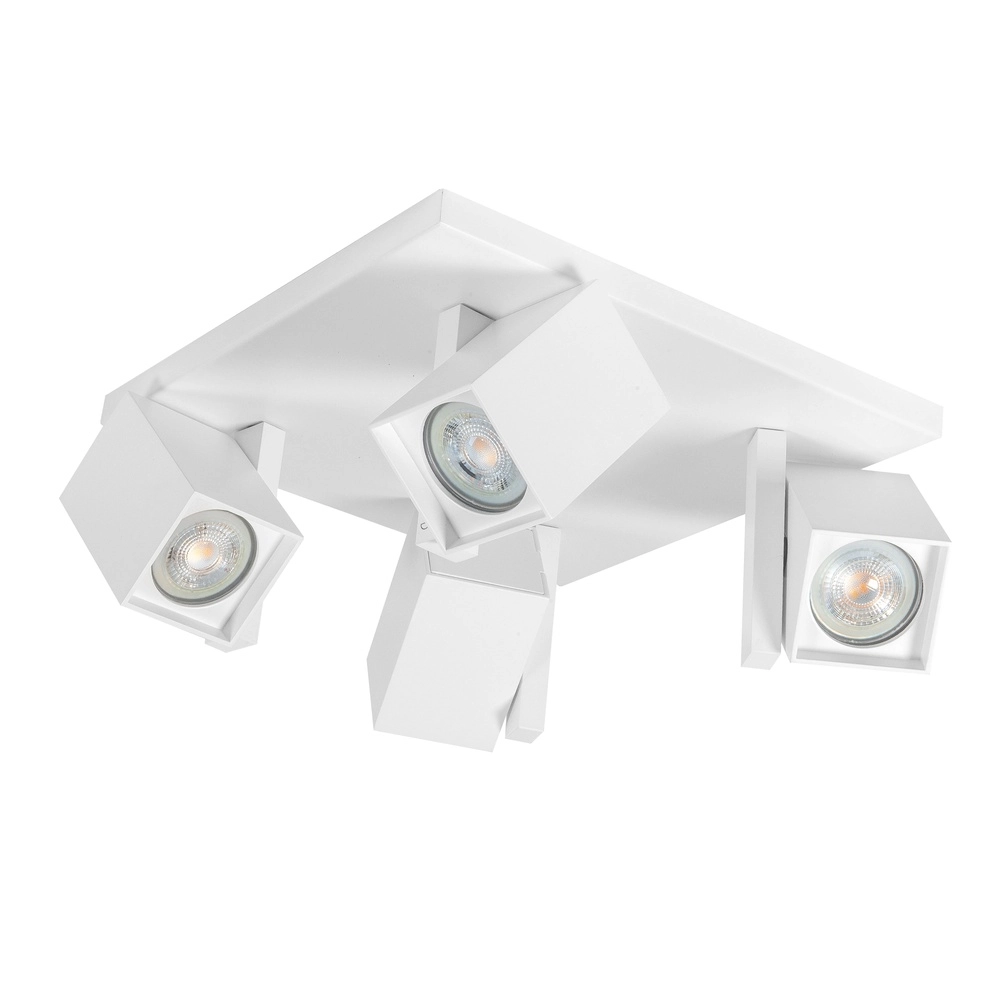 Square surface-mounted spot Oslo White 4-light