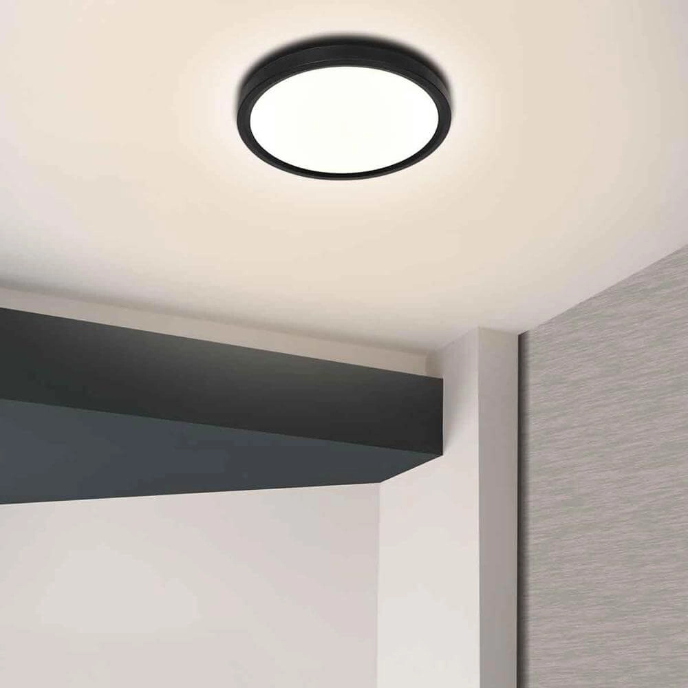 Black ceiling lamp Walcie Ø 30cm Steinhauer 8712746176599