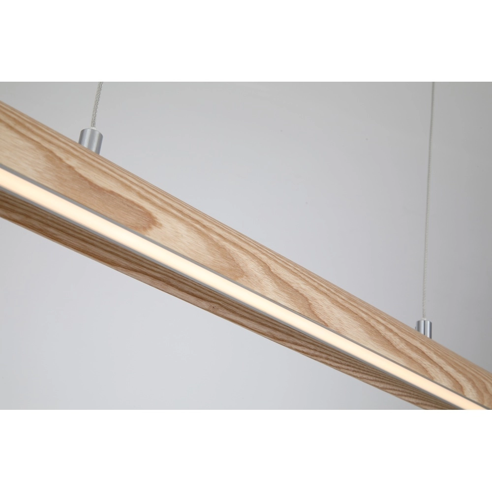 Pendant lamp Kenzie wood Searchlight 5053423296845