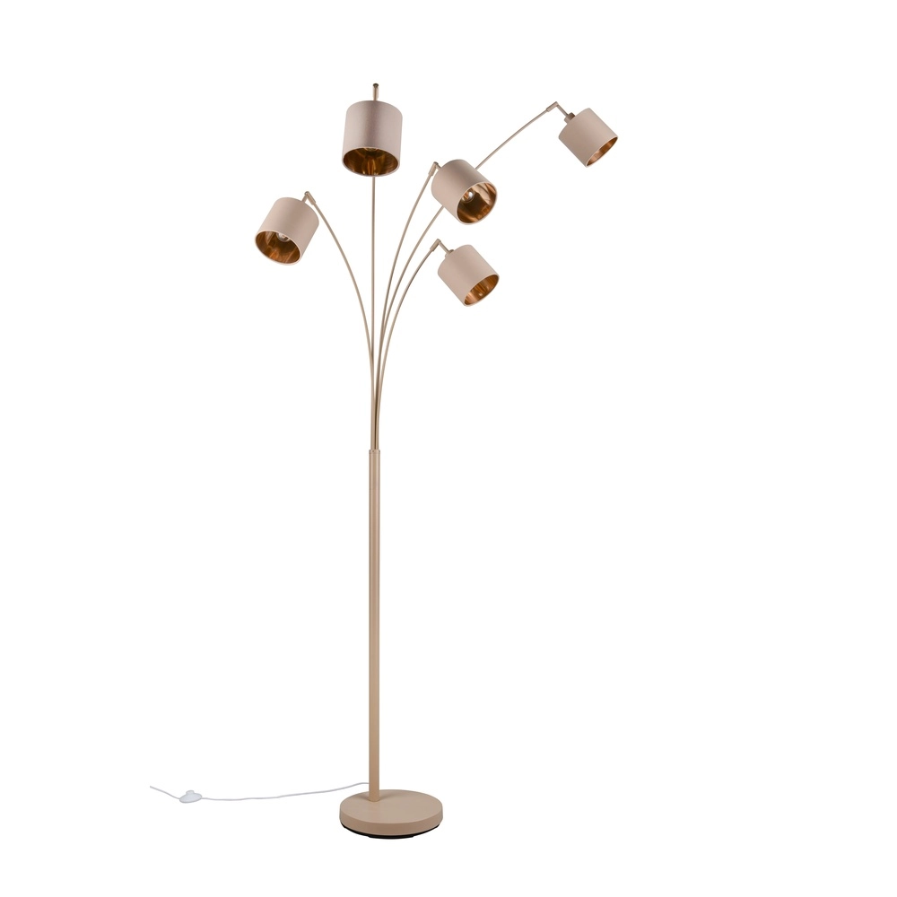 Floor lamp Tommy 5-light sand brown Trio 4017807714210