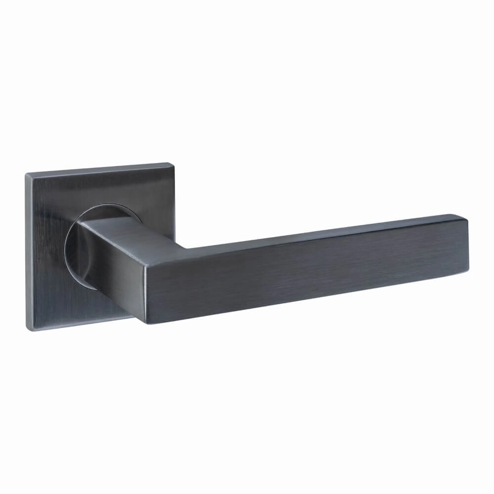 Door handle Q 05 on square rosette anthracite