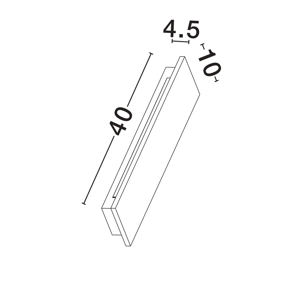 Wall lamp Luna rectangle 40cm Lyora 5212017454614