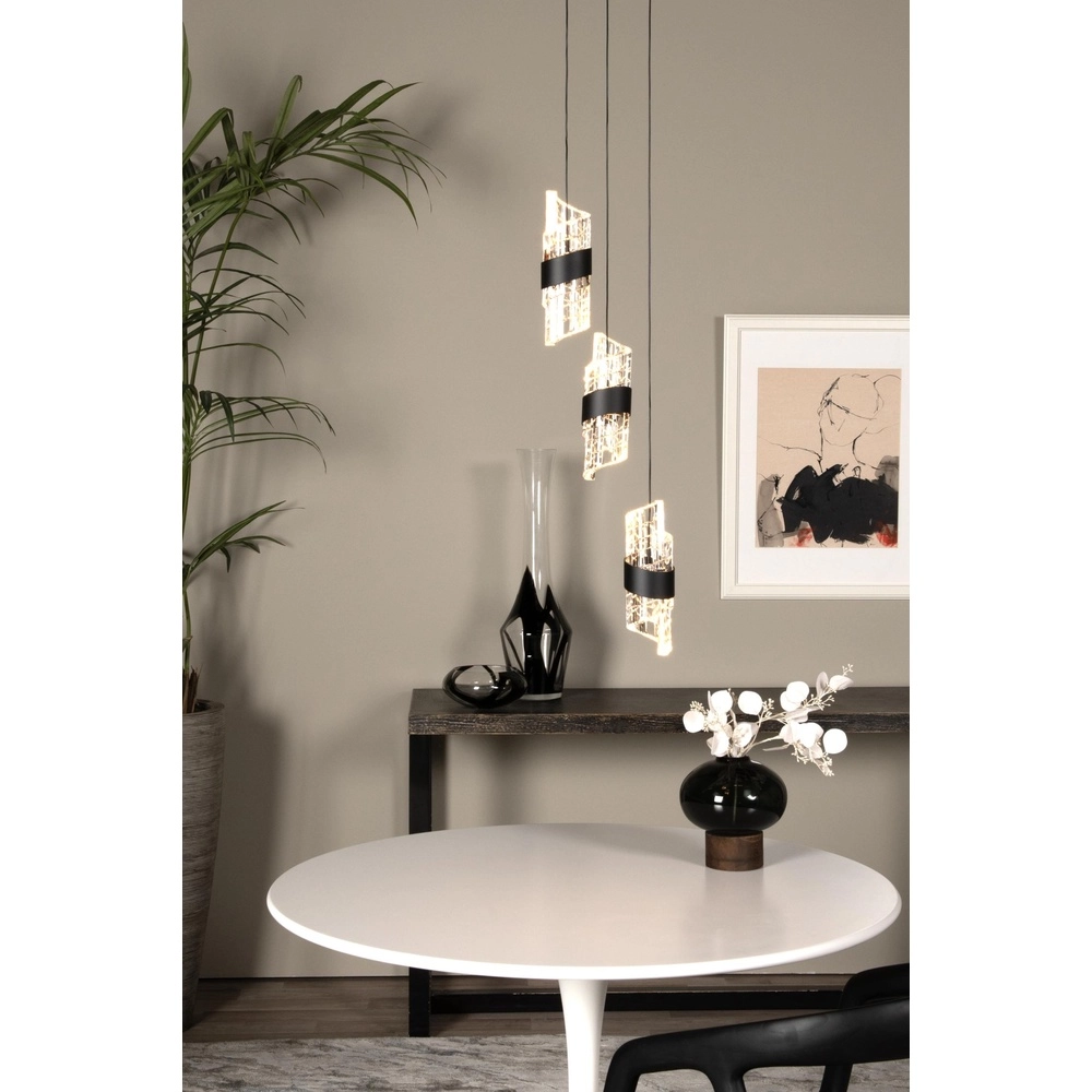 Design pendant lamp Kligande 3-light black Lucide 5411212134615