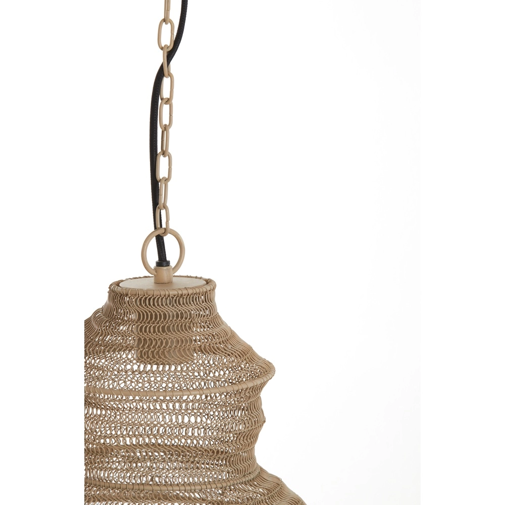 Metal net pendant lamp Nakisha Ø 40cm - sand Light & Living 8717807695033