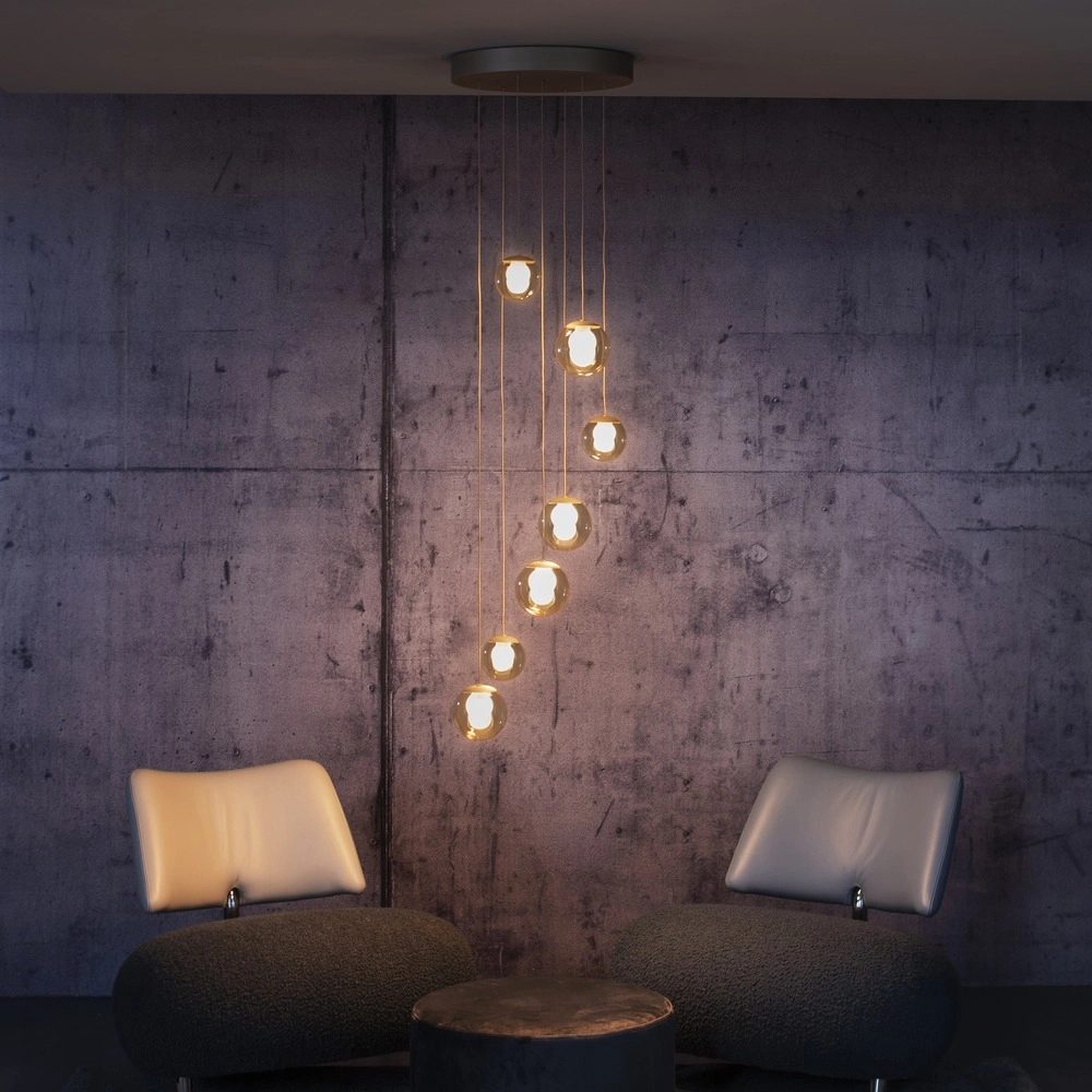 7-light pendant lamp Pure Popup Bronce Paul Neuhaus 4012248396681