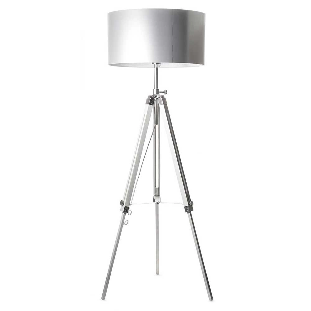 Tripod floor lamp Jewel 150cm white with gray