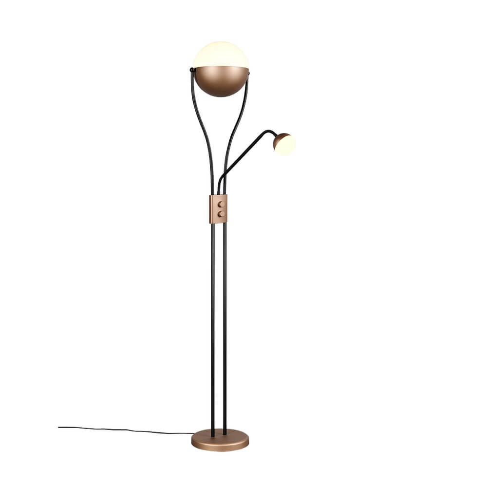 Reading lamp Chris Coffee brown 2-light Trio 4017807642971